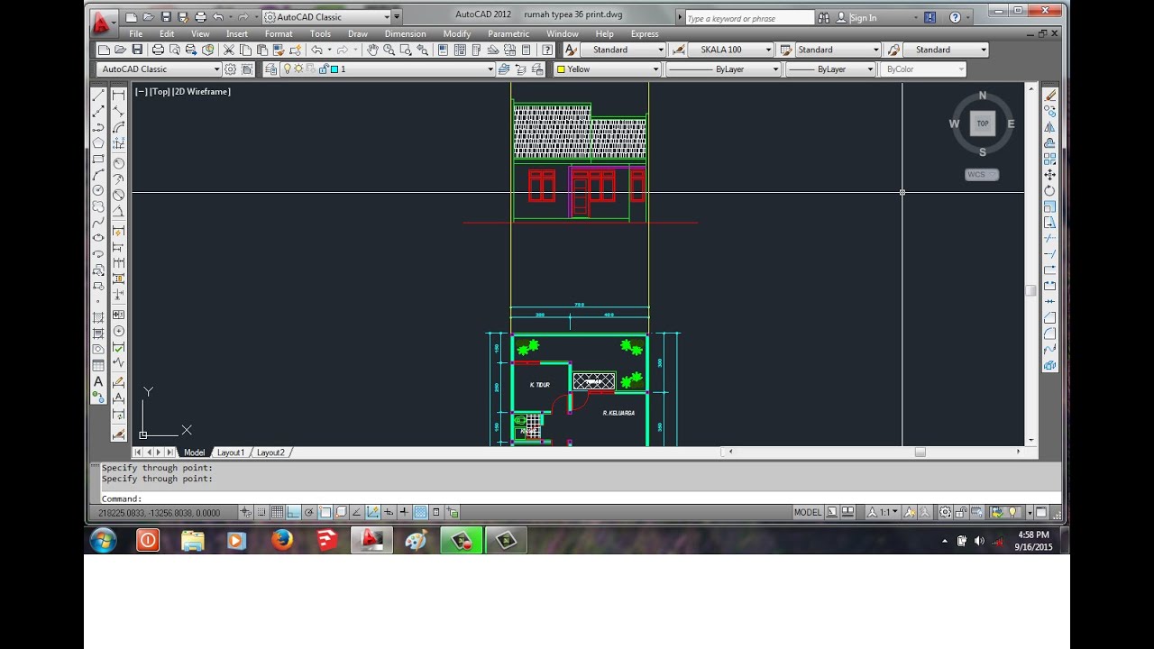 Membuat Tampak Depan dengan Autocad YouTube