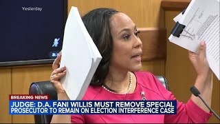 DA Fani Willis must step aside or remove special prosecutor in Trump case, judge says
