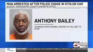 VIDEO: Dorchester County deputies arrest man in dealership theft, pursuit