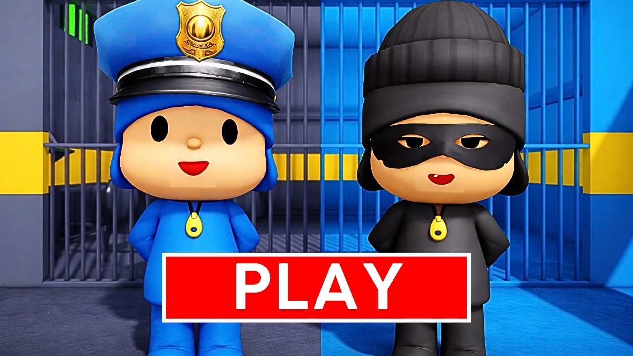 POCOYO POLICE 👮‍♂️ VS POCOYO PRISONER!!