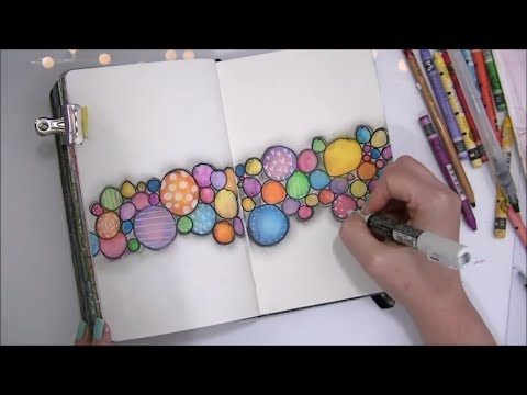 art-journaling-with-neocolor-ii-+-posca-paint-pens