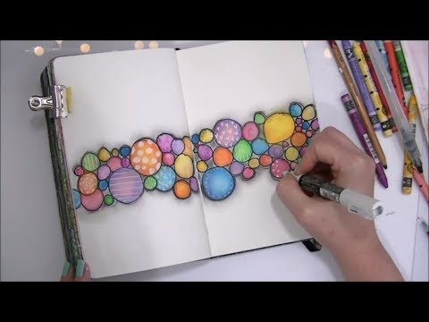 Covering my Moleskine Notebook in Plankton - Posca Pen Art 