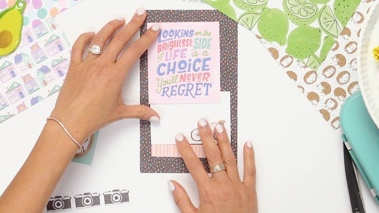 Amy Tangerine Shares Secrets for Mixing Patterns on a Layout scrapbooking tarjetas