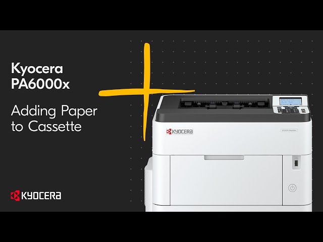 ECOSYS PA6000x/PA5500x/PA5000x/PA4500x Adding Paper to Cassette