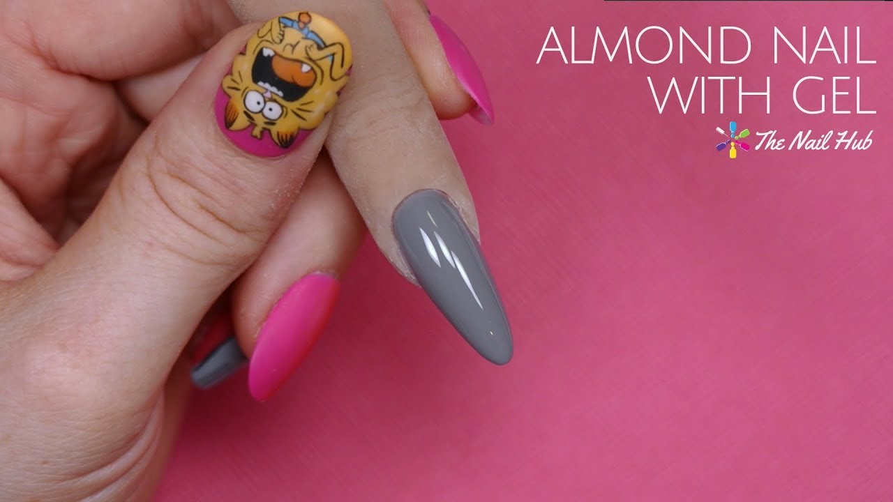 How To Sculpt An Almond Nail with Gel - YouTube