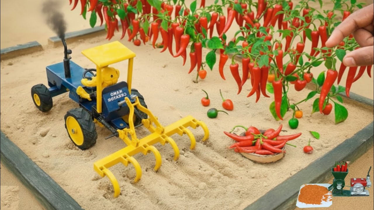 DIY Mini Tractor Agriculture Plough Machine 🚜 | Working Farming Science Project