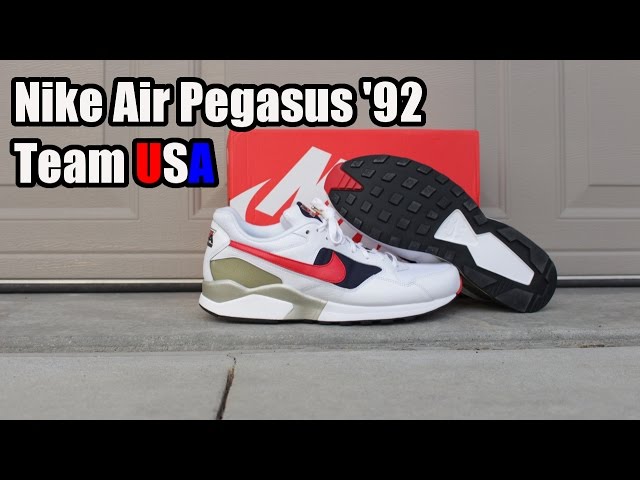 Nike Air Pegasus '92 'Team Usa' W/ On Foot - Youtube