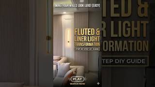 Stop scrolling! Upgrade your living room with this DIY Fluted Wall #yt #youtube #youtubeshorts #diy