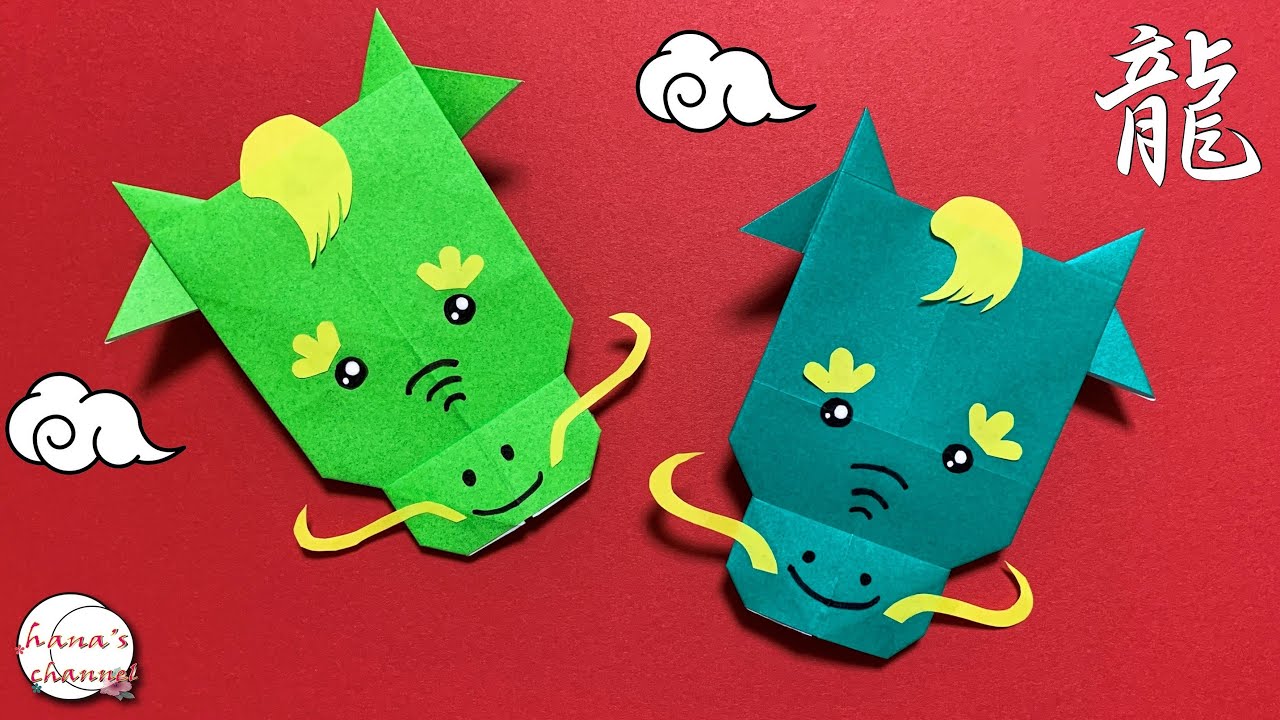 折り紙1枚】簡単 ドラゴン🐉How to make paper Dragon#드래곤#龙