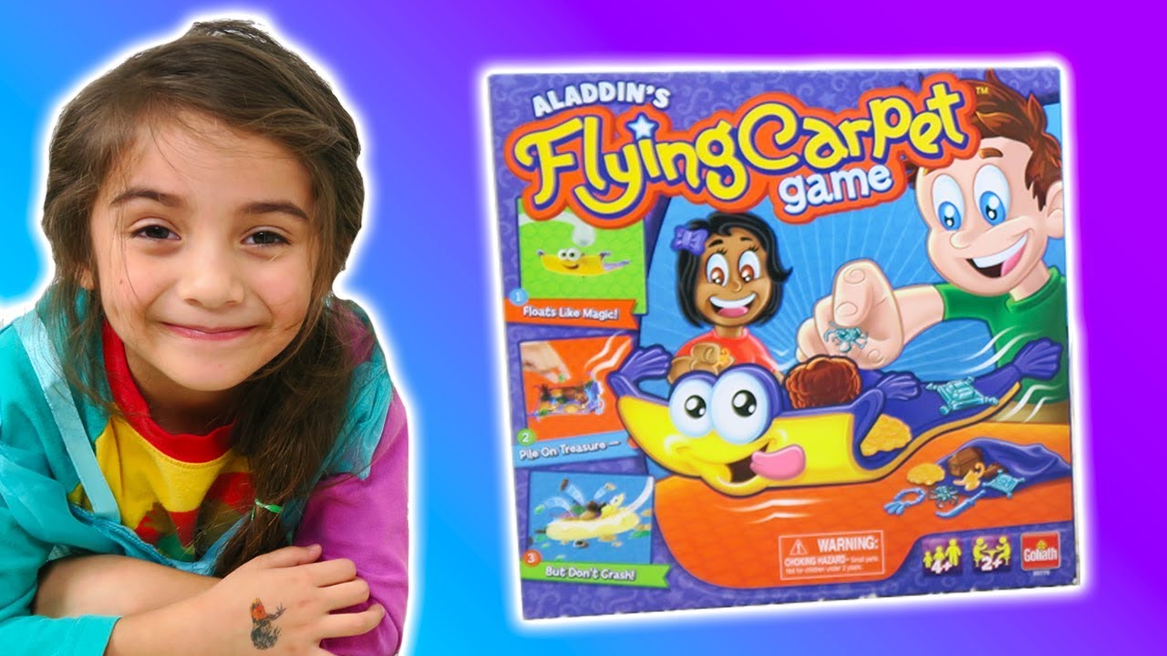 Aladdins Flying Carpet Game Toy Unboxing and Review Lunas Toy