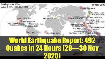 World Earthquake Report: 492 Quakes in 24 Hours (29–30 Nov 2025)