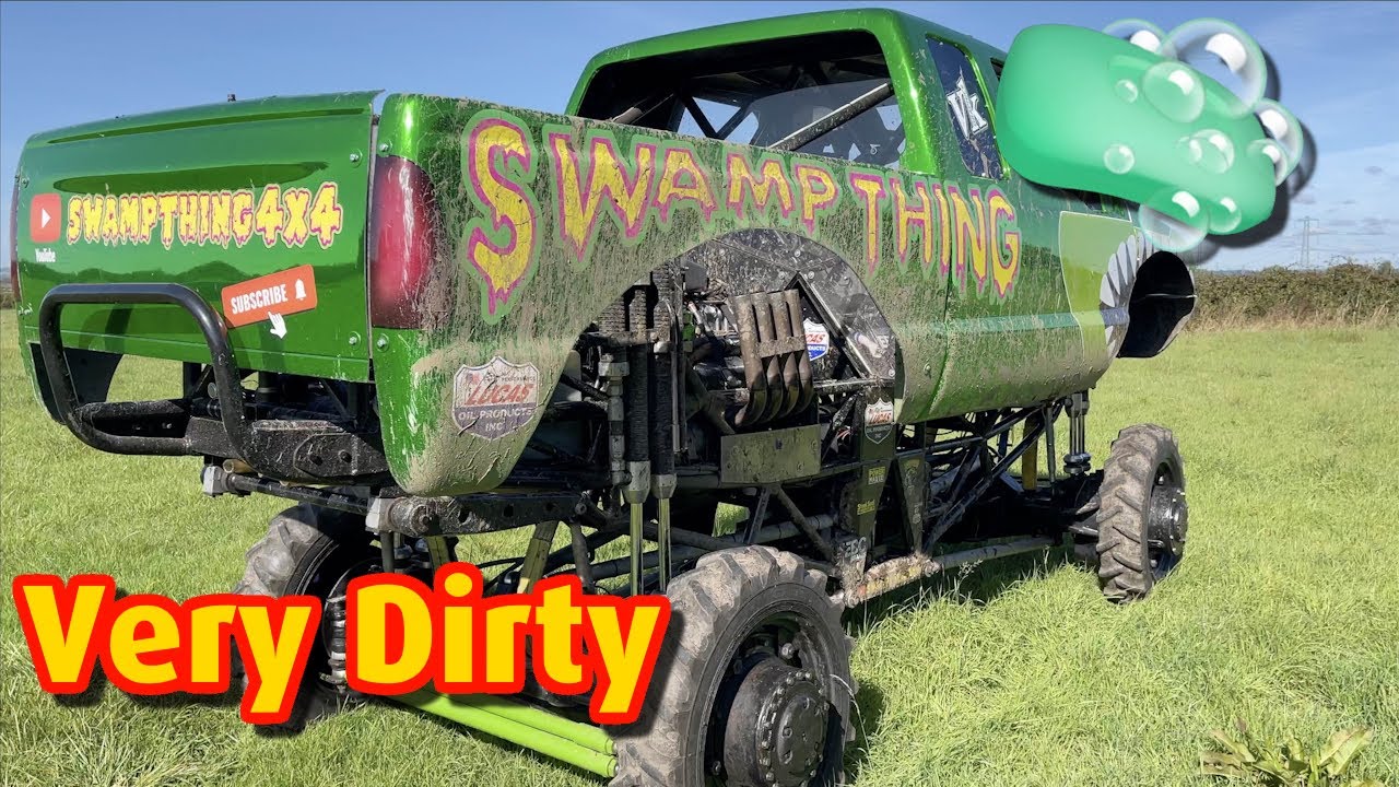 Cleaning A Muddy Swamp Thing - YouTube