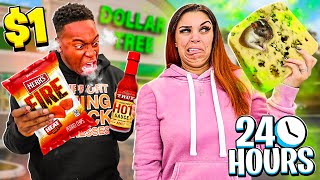 EATING DOLLAR STORE FOODS FOR 24 HOURS CHALLENGE **BAD IDEA**