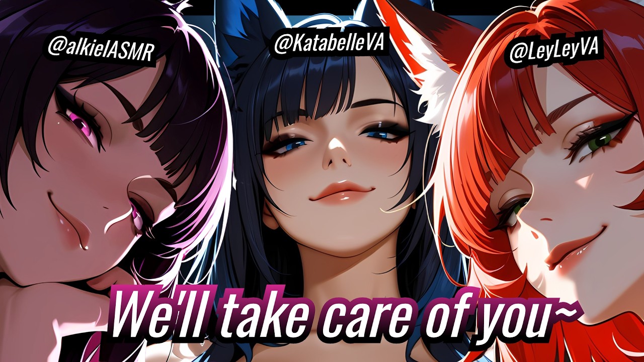 [FFF4M] Cuddled by 3 Dominant Kitsune Mommies [Praise] [Cuddles] [Good boy~]