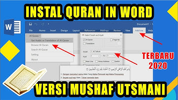 Cara Instal Quran in Word | Cara Menginstal Alquran Mushaf Utsmani di Ms. Word + Link Download