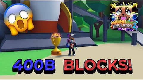I mined 400B blocks total! |Roblox Mining Simulator 2