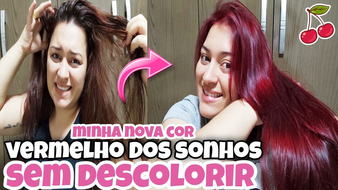 RUIVO: CABELO VERMELHO INTENSO/ coloração 8.66 bio extratus + máscara colorante vermelha/ Ariel