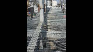 Construction Site of Steel Grating for Platform and Walkway-SHANGJIA GRATING