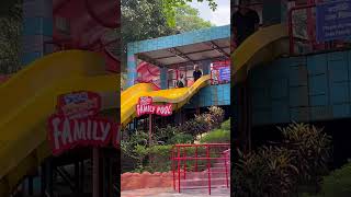 Family swimming pool, kids fun area and water slide in Chittagong waterworld park