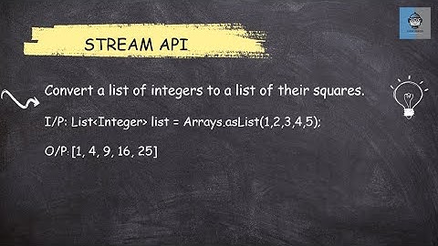 Java 8 Stream API - 24 Convert a list of integers to a list of their squares || Most Asked
