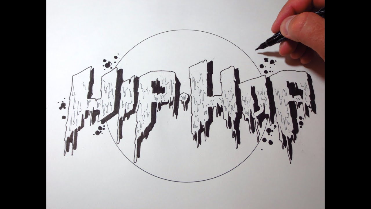 How To Draw Hip Hop Dripping Letters Youtube