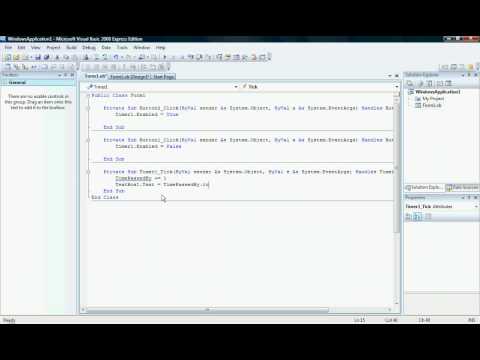 Visual Basic 2008 tutorial "How to make a timer"