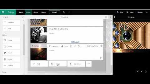 Tips for Sway - In my classroom:  Insert images in Group effect “Grid”