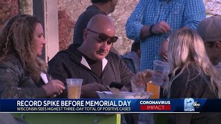 Hundreds gather at Racine County beer garden amid three-day spike in COVID-19 cases