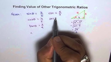 Find Other Trigonometric Functions From One Given Ratio