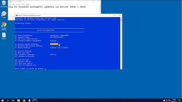 How to disable automatic updates on Server 2016 and 2019