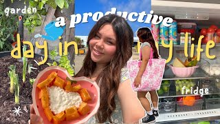 A Productive Day in my Life | Starting a Garden + Complete FRIDGE organization