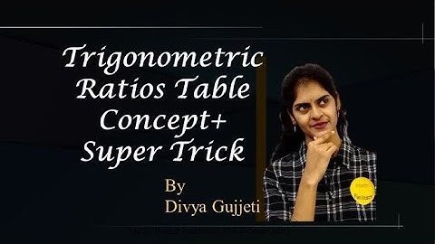 Class 10| Trigonometry - Trigonometric ratios table with super trick | CBSE| TS | AP | State Boards