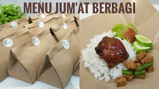 MENU JUM’AT BERBAGI 40 BUNGKUS ayam bakar, sambal, tumis tempe buncis