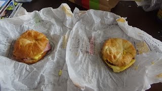 ASMR: Burger King Ham Egg And Cheese Croissan'wich/Sausage Egg And Cheese Croissan'wich