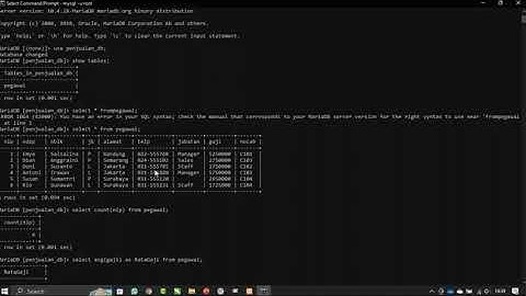 Video #Tutorial MySQL - Fungsi Agregasi