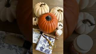 Easiest Decoupage Chinoiserie Pumpkins - SHORTCUT Step by Step