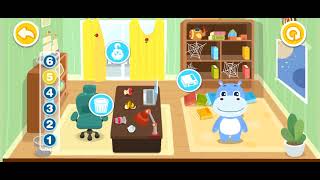 BAYI PANDA KIKI CAPEK BERSIH-BERSIH TAMAN RUANG KELUARGA | EDUKASI KARTUN ANAK INDO | GAME BABYBUS screenshot 3
