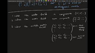 Tensor Notation and Matrices/Linear Algebra