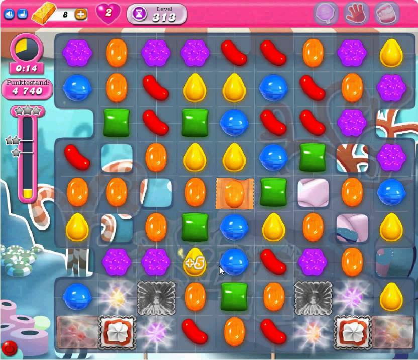 Candy Crush Saga Level 313 - YouTube