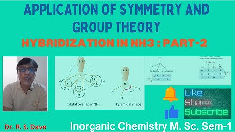 Application of Symmetry and group Theory (Part-2): Hybridization in NH3
