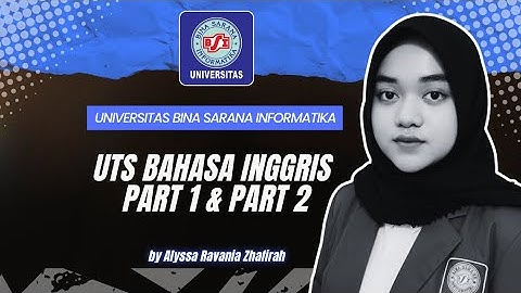 UTS Bahasa Inggris 1 Project 1 UBSI | Part 1 & 2