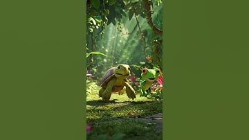 Turtle & Frog #hodophile #ai #aiart #aivideo #turtle #frog #shortvideo #shortsviral #shorts #short
