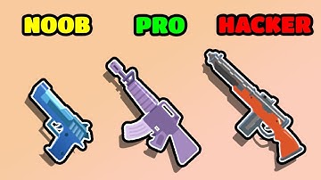 Gun Fest Gameplay - NOOB vs PRO vs HACKER (iOS/Android)