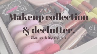 Makeup collection & declutter // part 2: blushes AND highlighters!! I am a hoarder…