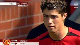 Cristiano Ronaldo First Match For Manchester United