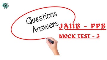 JAIIB PPB MOCK TEST 3 WITH EXPLANATION IN TAMIL @learninsideout