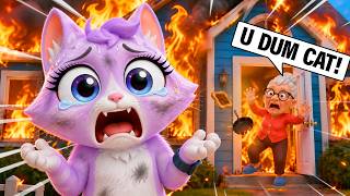 GRANNY'S HOUSE CAUGHT FIRE... in I AM CAT VR!