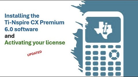 Activating Ti-Nspire Premium Navigator Software 6.0 -- UPDATED