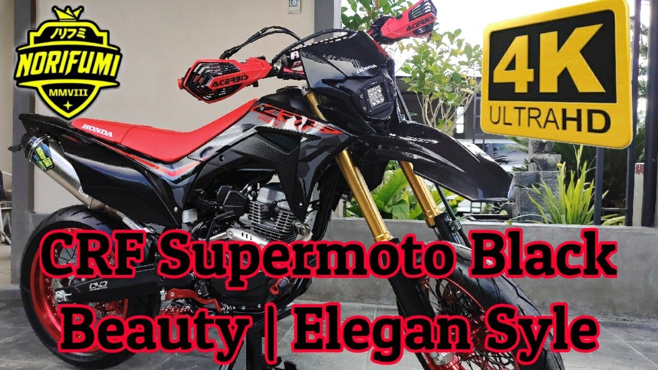 Honda CRF 150 L Supermoto Konsep Elegan Style Full Original Part Black Beauty CRF Supermoto YouTube