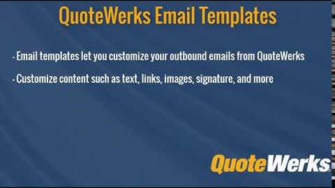QuoteWerks Email Templates